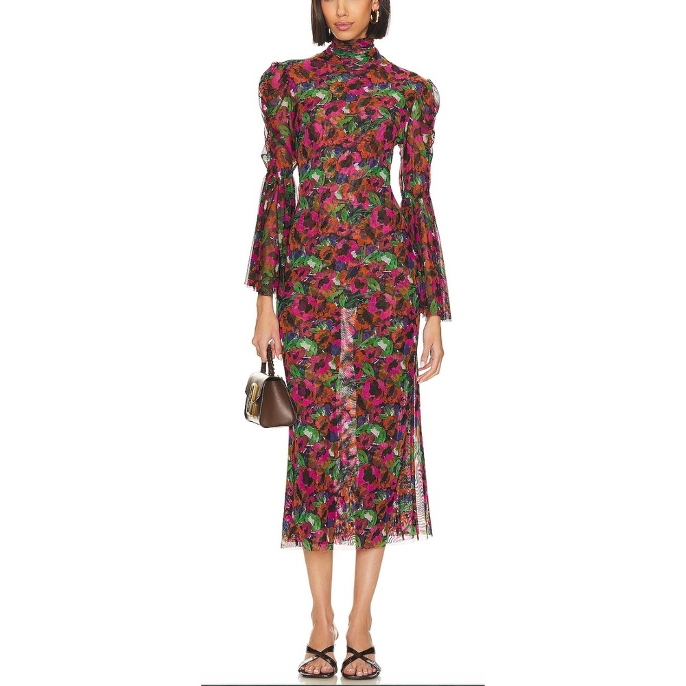 Tone Flora sheer Mesh Midi Medium NEW